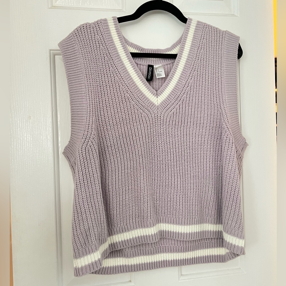 Purple Varsity Sweater Vest